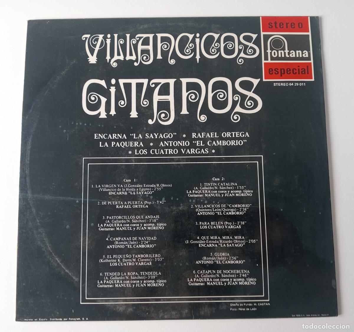 Discos de vinilo: LP VARIOS - VILLANCICOS GITANOS - Foto 2