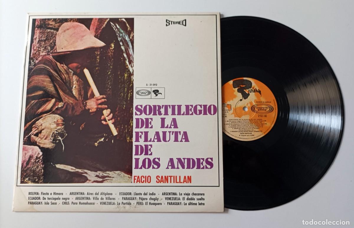 Discos de vinilo: LP FACIO SANTILL&Aacute;N - SORTILEGIO DE LA FLAUTA DE LOS ANDES - Foto 1