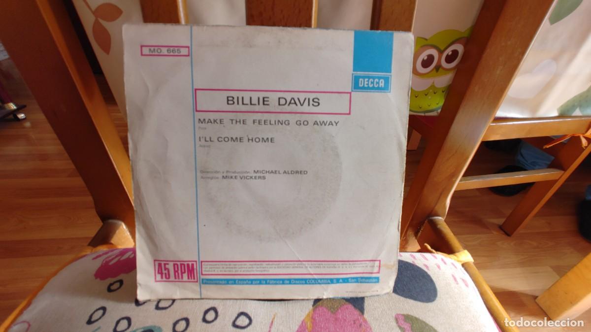 Discos de vinilo: BILLIE DAVIS-SINGLE MAKE THE FEELING GO AWAY - Foto 2