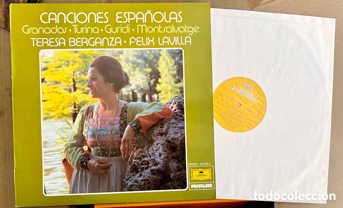 Discos de vinilo: Teresa Berganza, Canciones Espa&ntilde;olas - Foto 3