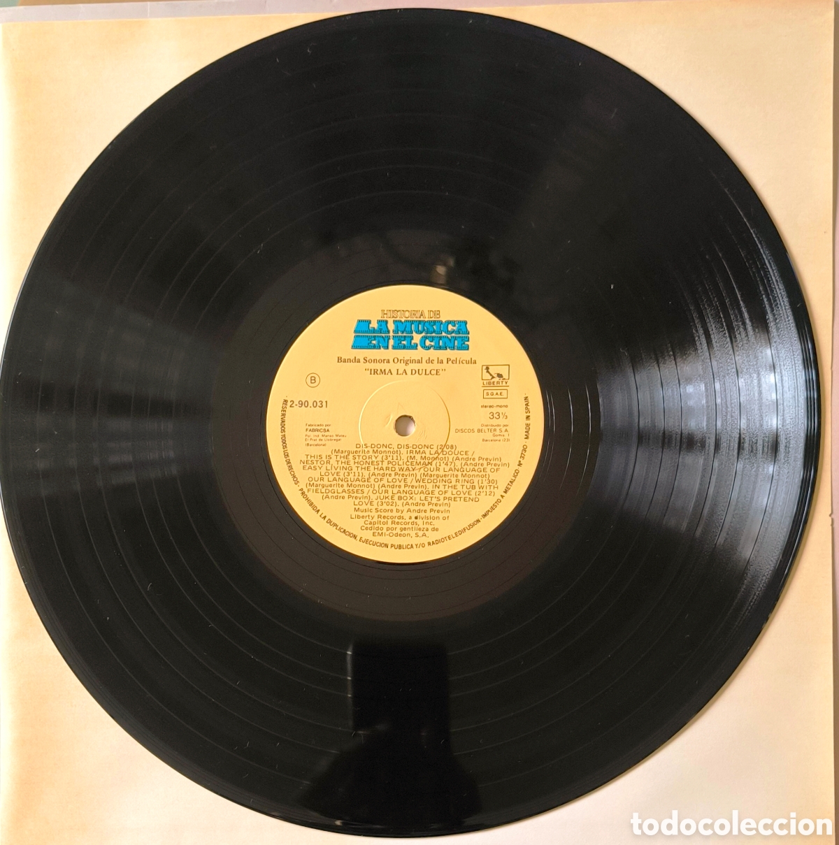 Discos de vinilo: VINILO,LP. TOM JONES E IRMA LA DULCE. JOHN ADDISON Y ANDRE PREVIN - Foto 3