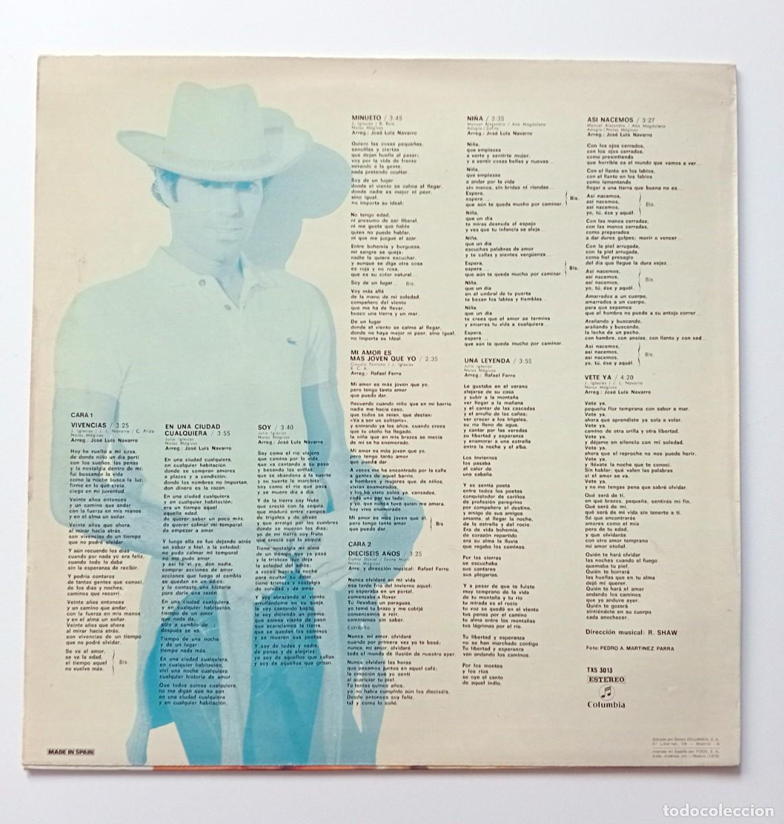 Discos de vinilo: LP JULIO IGLESIAS - SOY - Foto 3