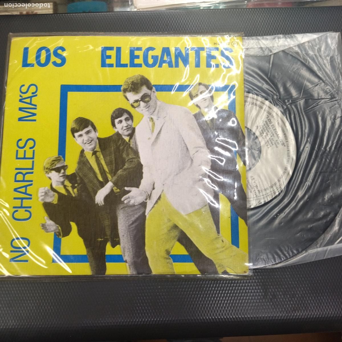 Discos de vinilo: SINGLE DISCO VINILO LOS ELEGANTES NO CHARLES MAS - Foto 1