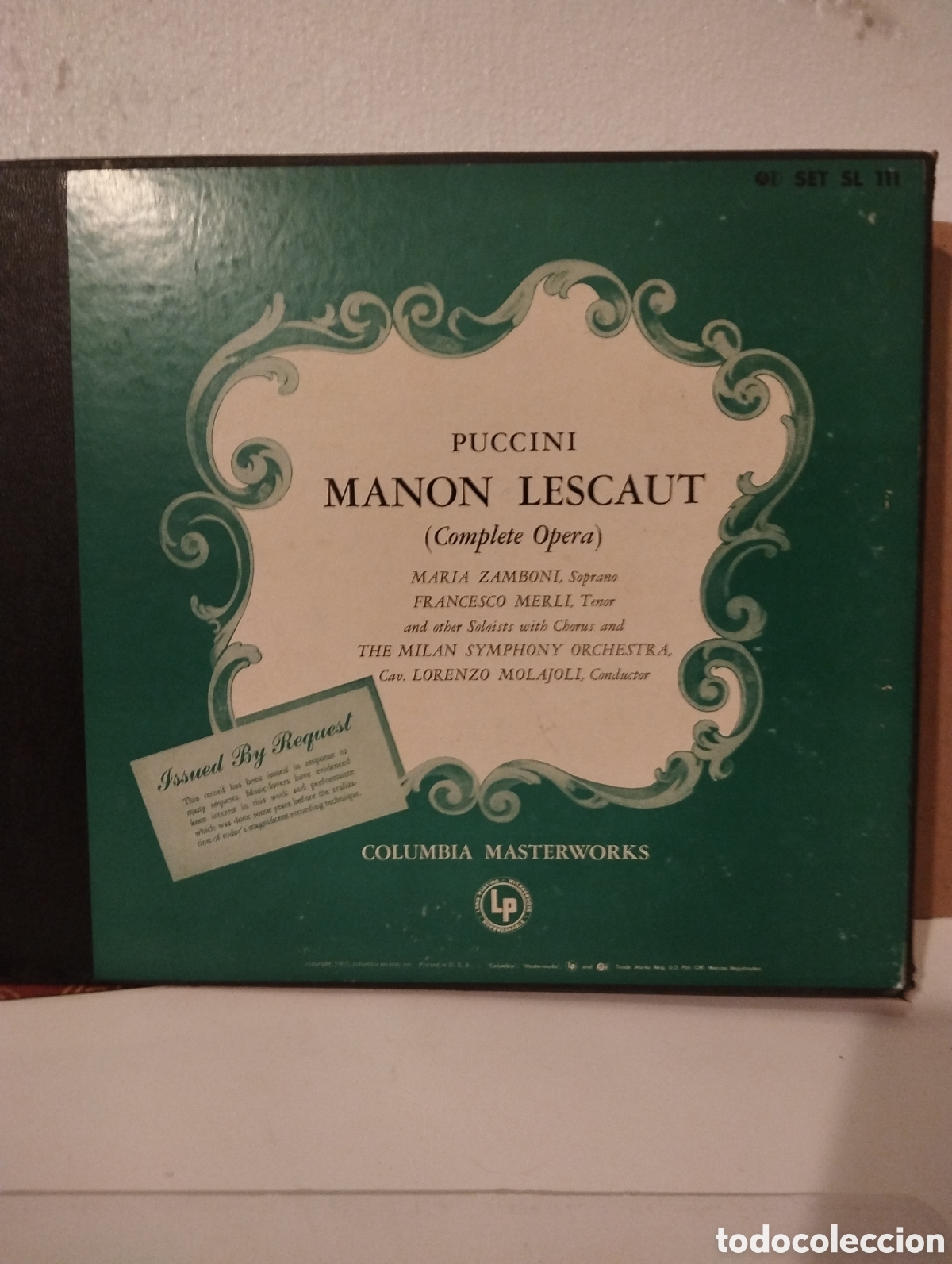 Discos de vinilo: OPERA DE PUCCINI MANON LESCAUT - Foto 1
