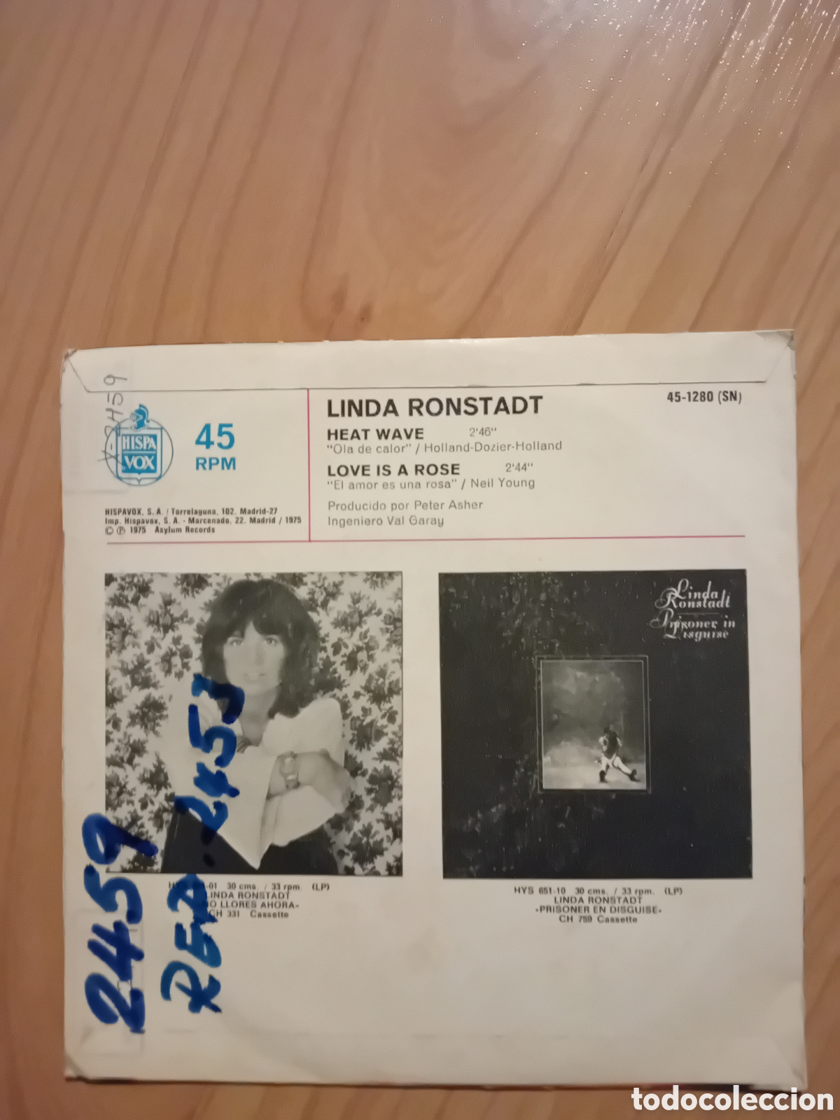 Discos de vinilo: LINDA RONSTADT. HEAT WAVE - Foto 2