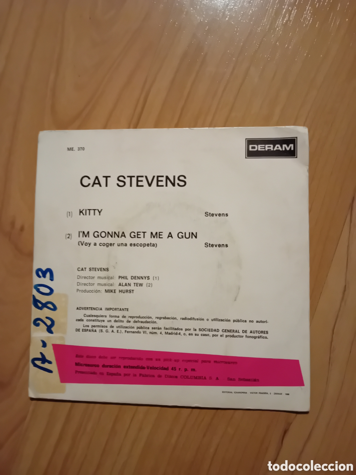 Discos de vinilo: CAT STEVENS. KITTY. IM GONNA GET ME A GUN - Foto 2