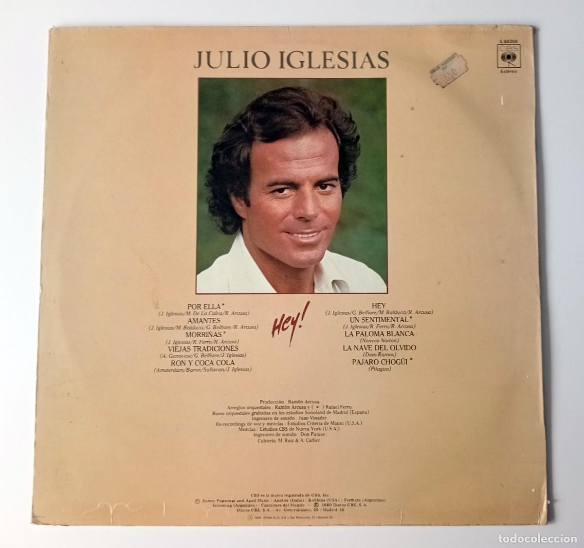 Discos de vinilo: LP JULIO IGLESIAS - HEY - Foto 2