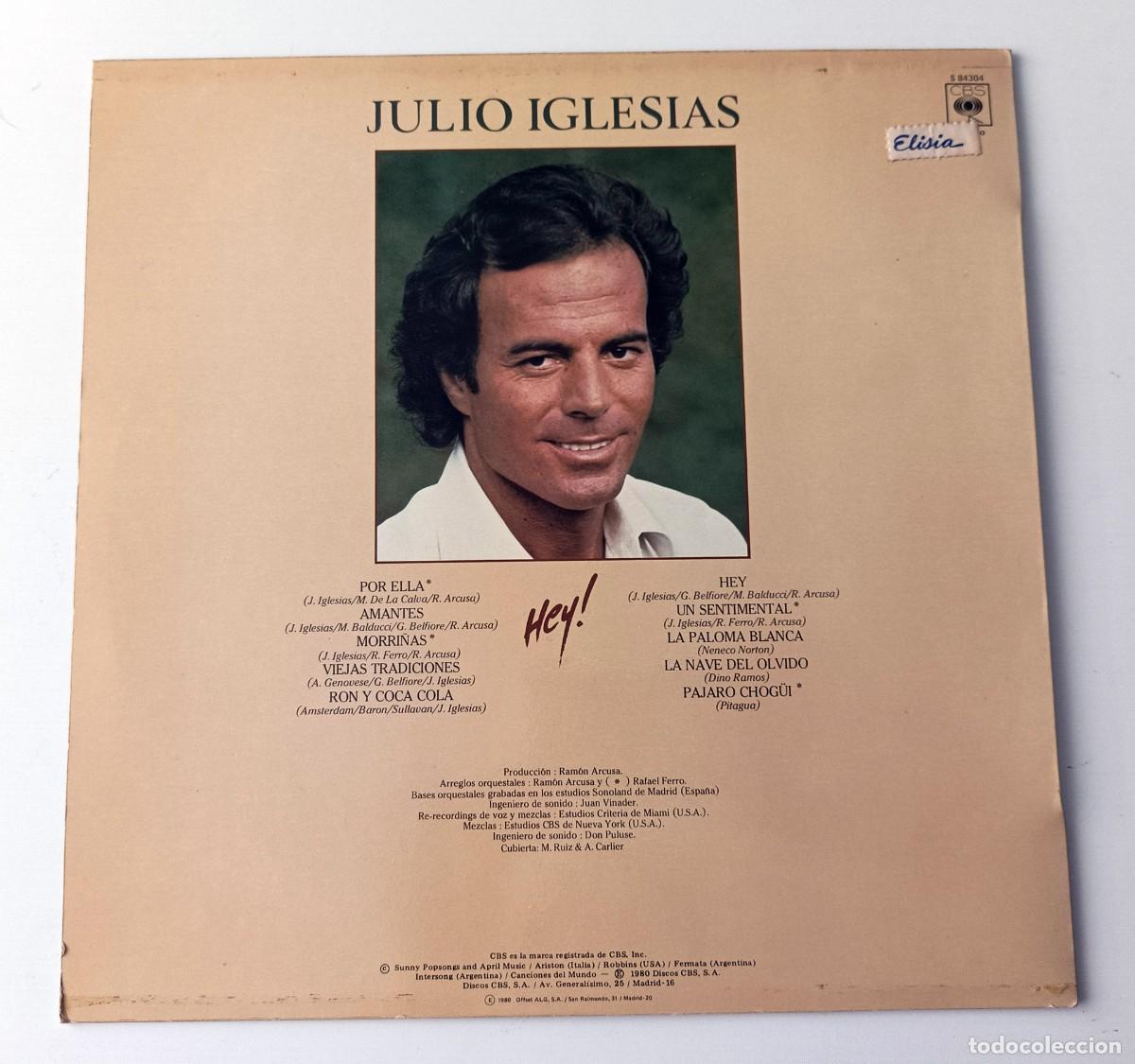 Discos de vinilo: LP JULIO IGLESIAS - HEY! - Foto 2