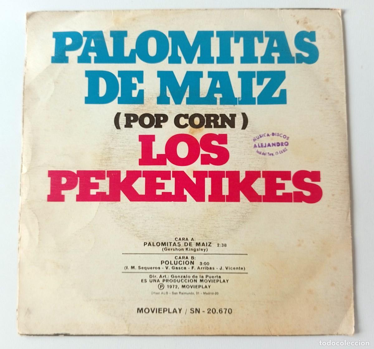 Discos de vinilo: SINGLE LOS PEKENIKES - PALOMITAS DE MAIZ - Foto 2