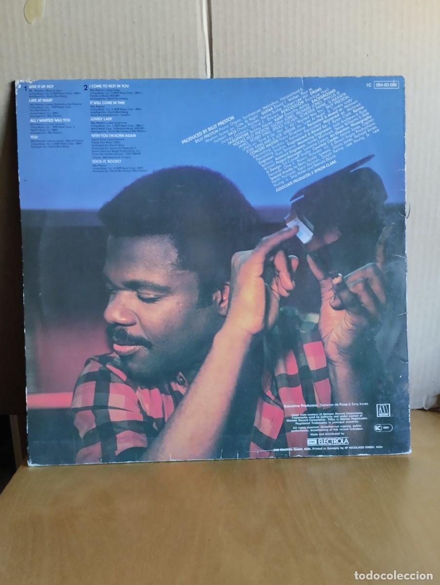 Discos de vinilo: BILLY PRESTON ---- LATE AT NIGHT - Foto 2