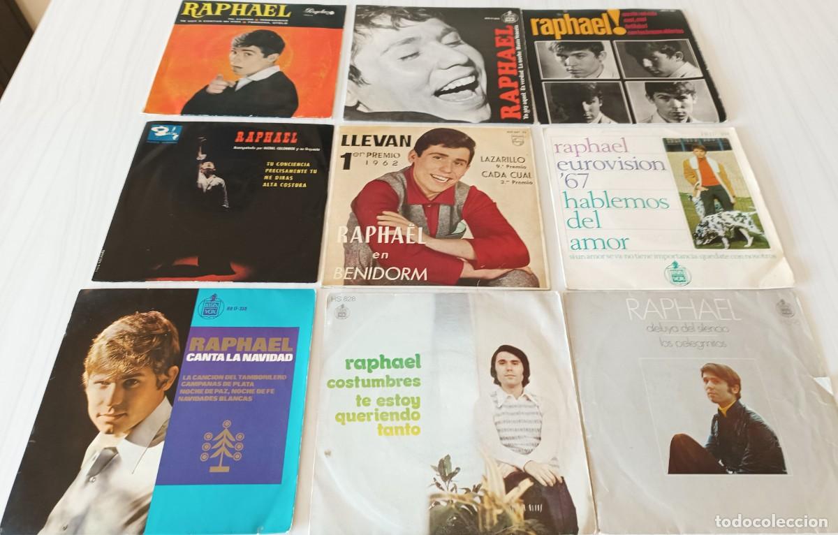 Discos de vinilo: LOTE 9 SINGLES Y EP&acute;S RAPHAEL - Foto 1