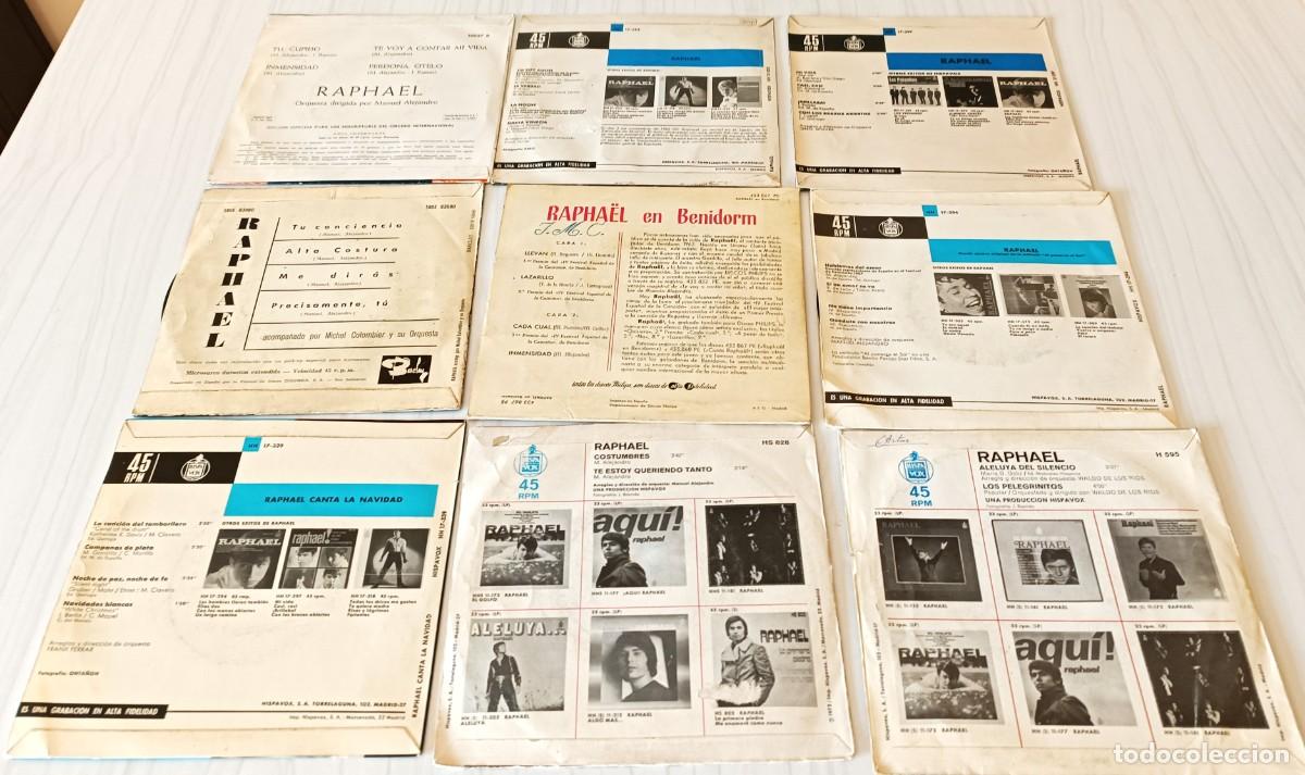 Discos de vinilo: LOTE 9 SINGLES Y EP&acute;S RAPHAEL - Foto 2