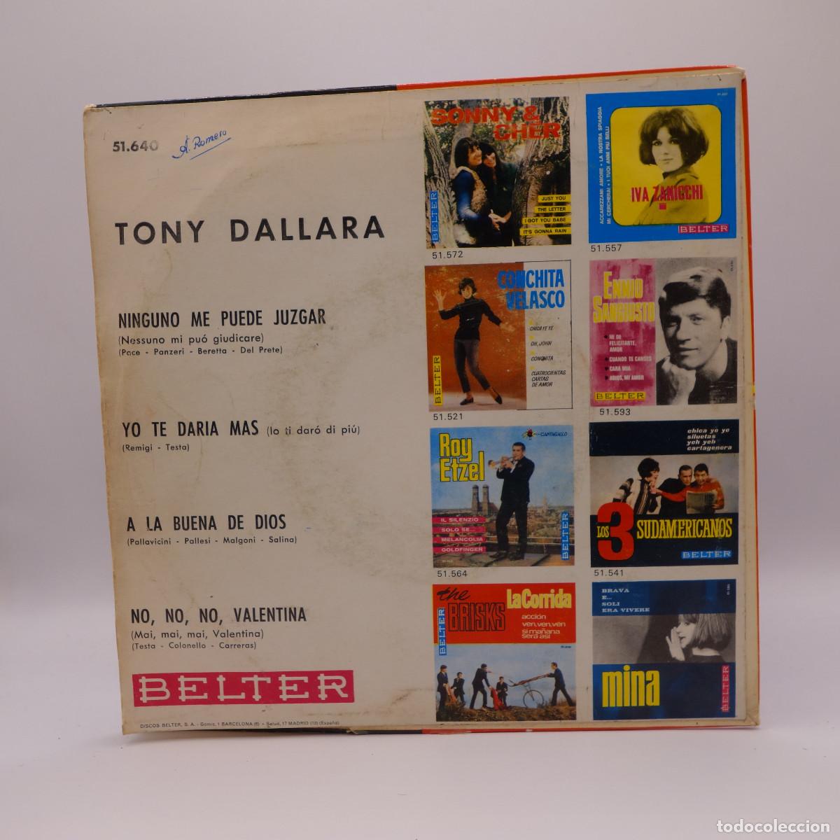 Discos de vinilo: TONY DALLARA - YO TE DARIA MAS - Foto 2