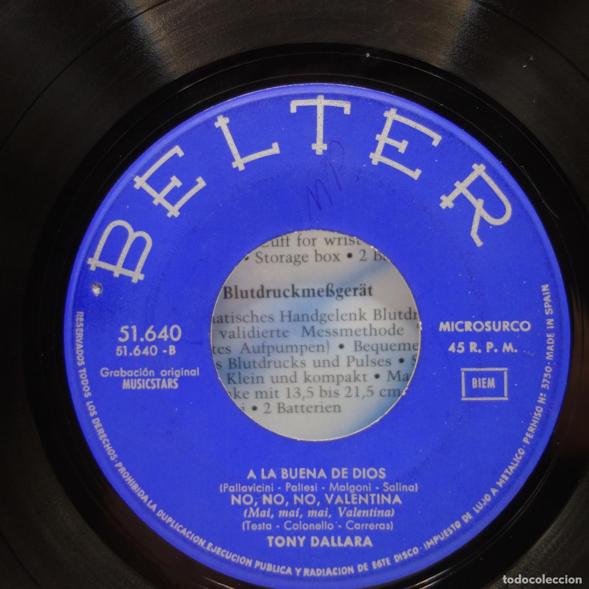 Discos de vinilo: TONY DALLARA - YO TE DARIA MAS - Foto 5