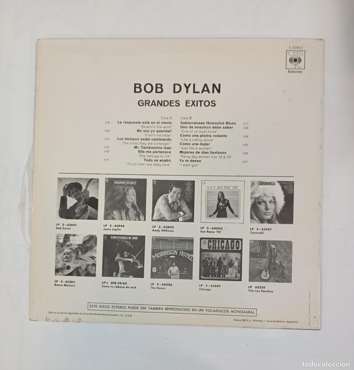 Discos de vinilo: BOB DYLAN. GREATEST HITS. LP. TDKLP7 - Foto 2