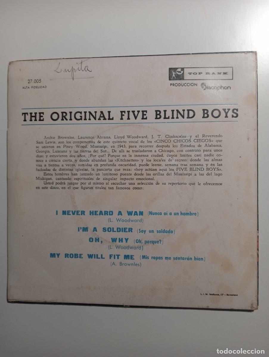 Discos de vinilo: Five Blind Boys - I Never Heard A Man (7&rdquo;, EP) 1960 - Foto 2