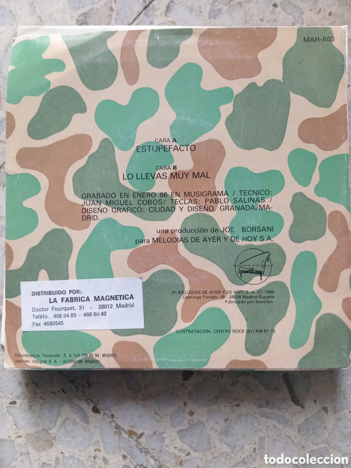 Discos de vinilo: SGL LOS HERMETICOS ESTUPEFACTO 1986 - Foto 2