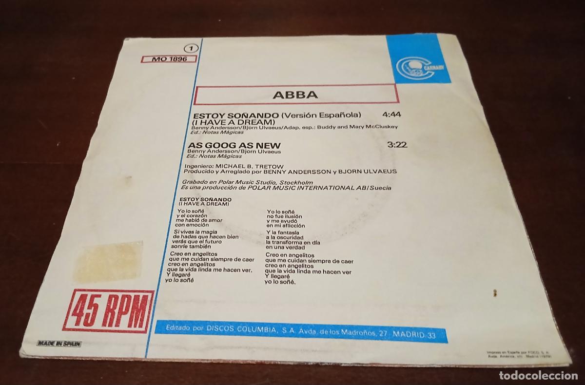 Discos de vinilo: ABBA - ESTOY SO&Ntilde;ANDO - SINGLE - 1979 - Foto 2