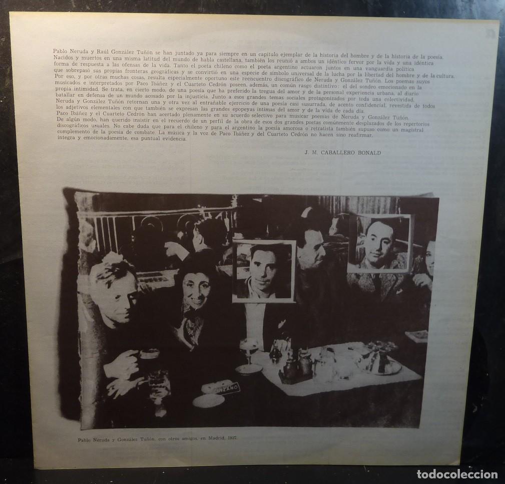 Discos de vinilo: CUARTETO CEDRON/ PACO IBA&Ntilde;EZ // 1977 // LP - Foto 3