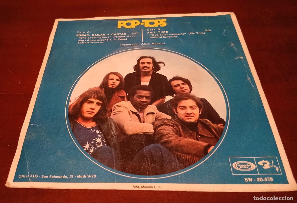 Discos de vinilo: POP- TOPS - SO&Ntilde;AR BAILAR Y CANTAR - SINGLE - 1971 - Foto 2