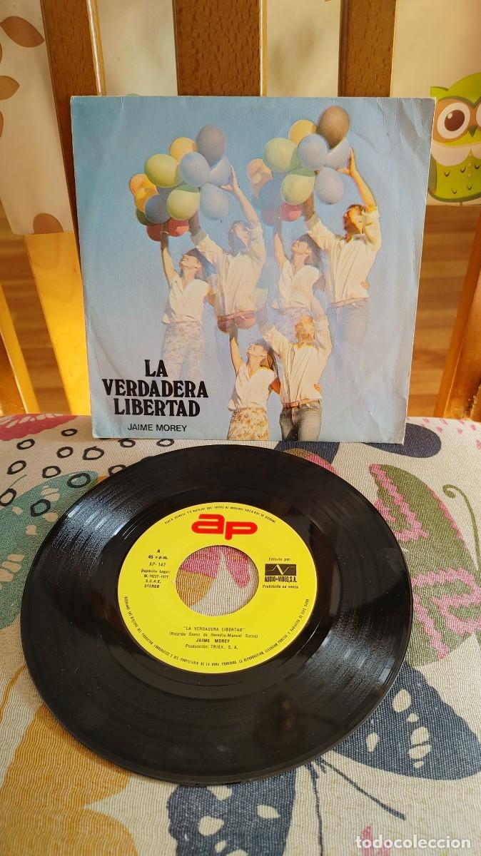 Discos de vinilo: JAIME MOREY-SINGLE LA VERDADERA LIBERTAD - Foto 1