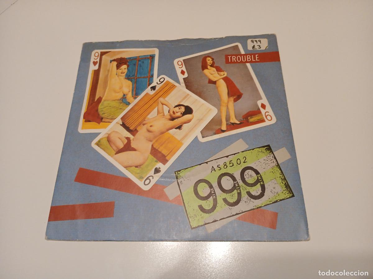 Discos de vinilo: 999 -Trouble- (1980) single 7&rdquo; - Foto 1