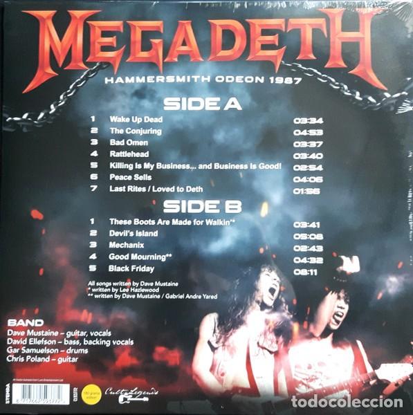 Discos de vinilo: Megadeth &ndash; Hammersmith Odeon 1987 lp - Foto 2