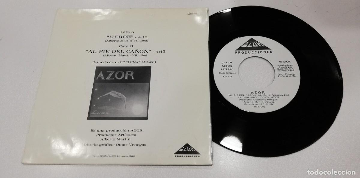 Discos de vinilo: SCO107-Azor - Heroe (7&rdquo;, Single, Promo) - Foto 2
