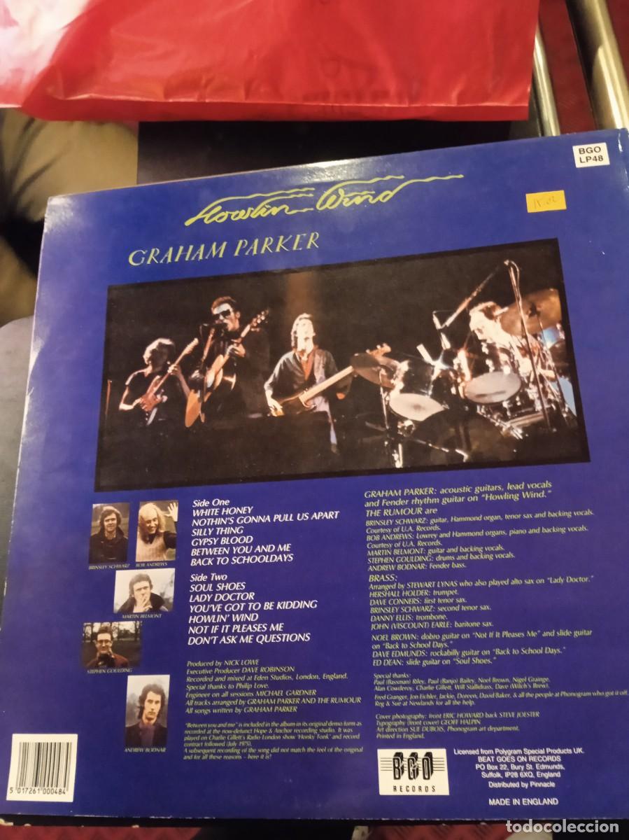 Discos de vinilo: GRAHAM PARKER- HOWLIN&acute;WIND. LP REED BGO RECORDS - Foto 2
