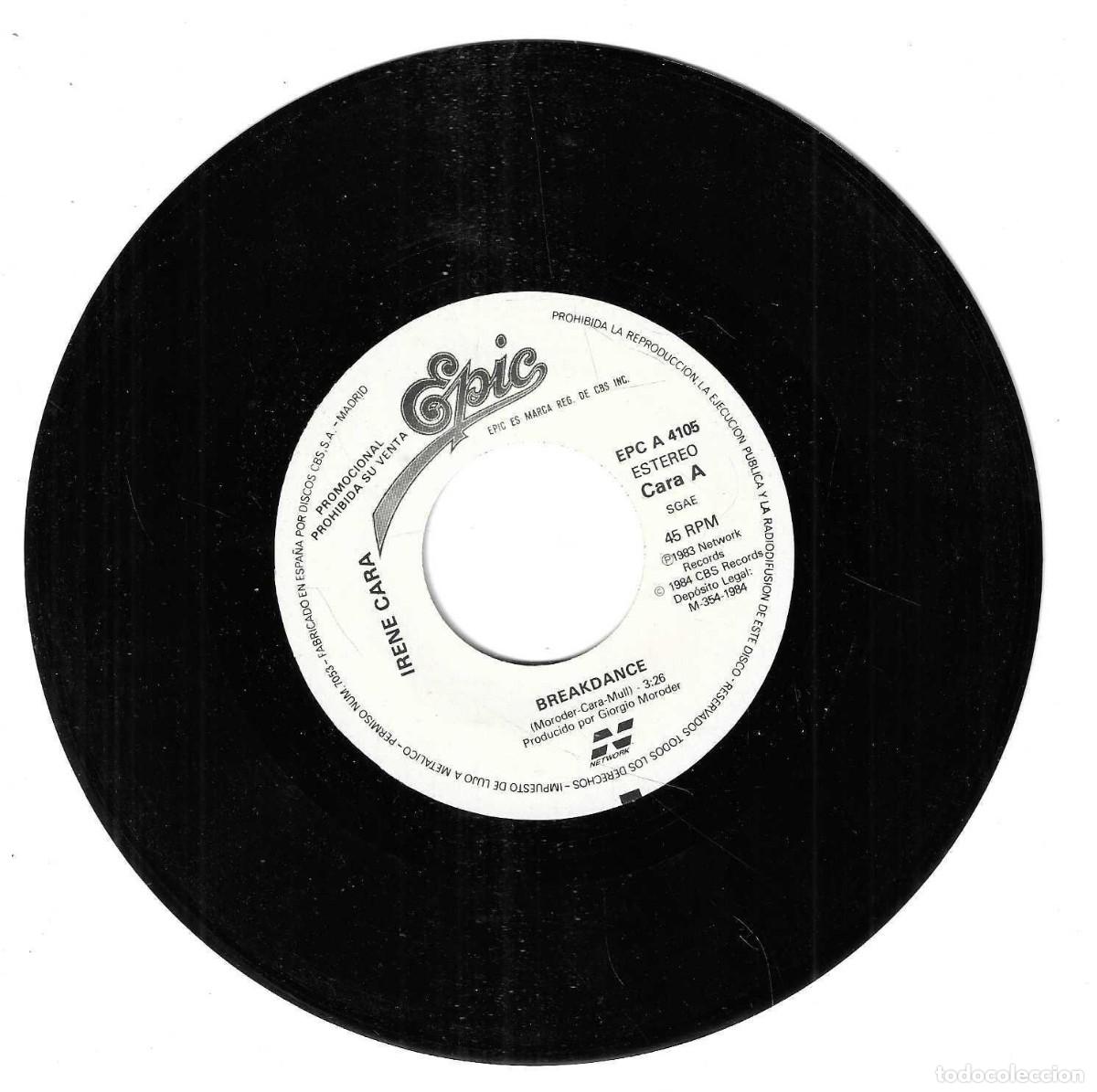 Discos de vinilo: IRENE CARA - BREAKDANCE - DISCOS CBS - 1983 - Foto 2
