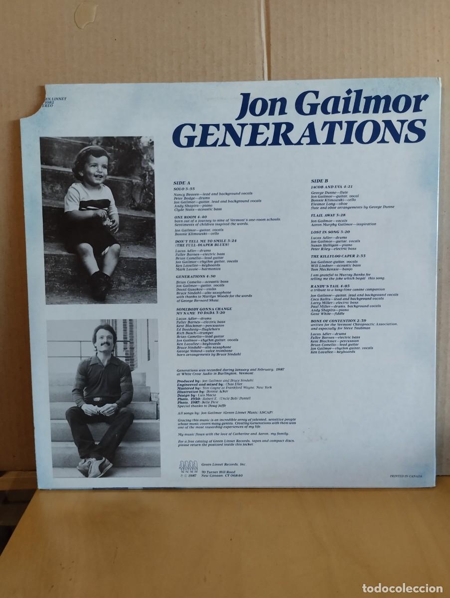Discos de vinilo: JON GAILMOR ----- GENERATIONS - Foto 2