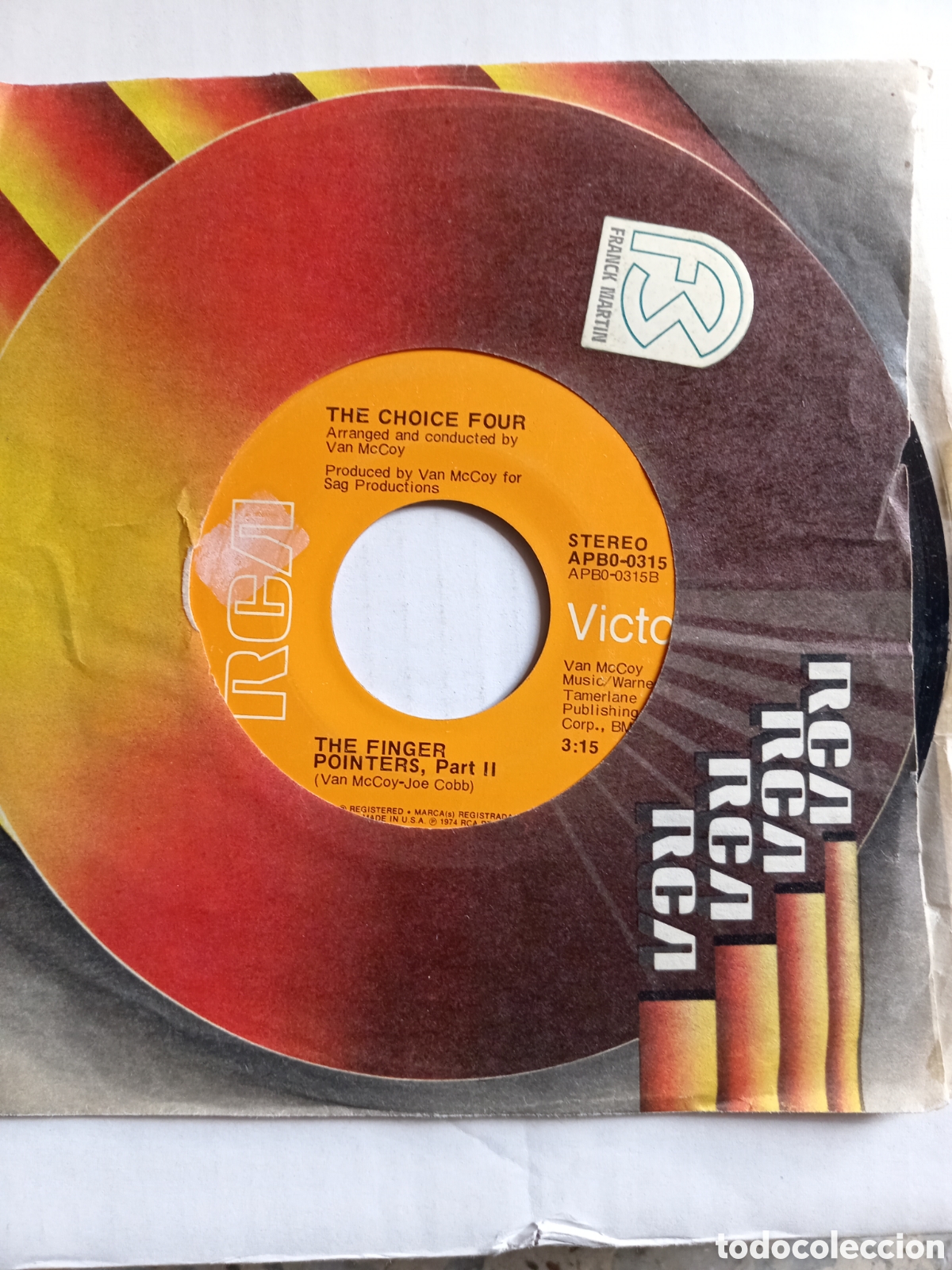 Discos de vinilo: SGL CHOICE FOUR THE FINGER POINTERS 1974 USA - Foto 1