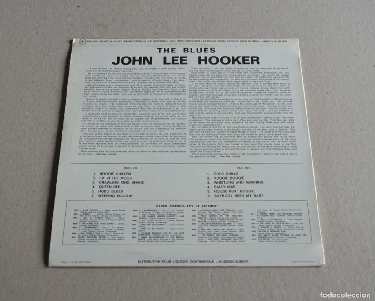 Discos de vinilo: JOHN LEE HOOKER - THE BLUES - Foto 2