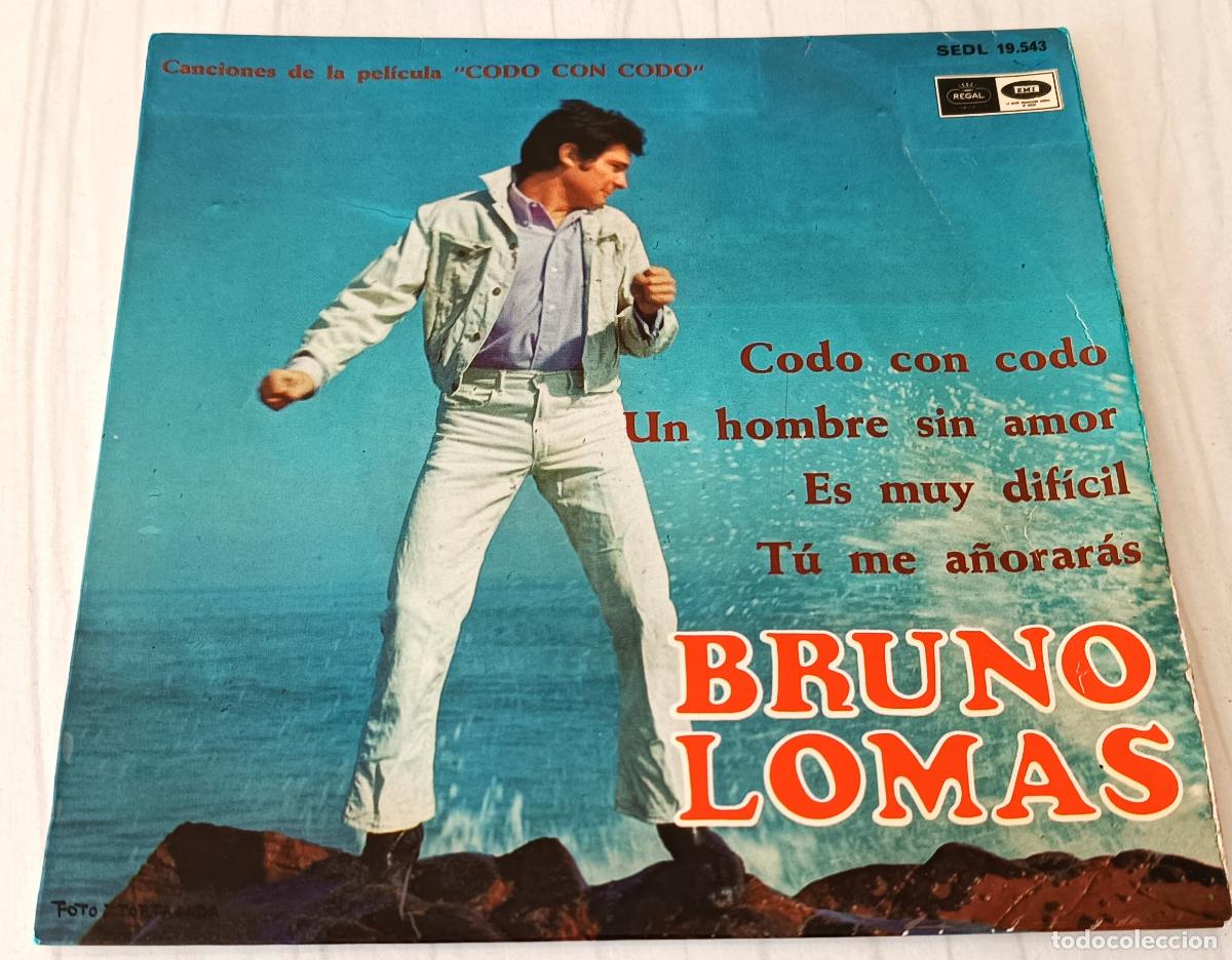 Discos de vinilo: BRUNO LOMAS - CODO CON CODO 3 TEMAS REGAL - 1967 - Foto 1