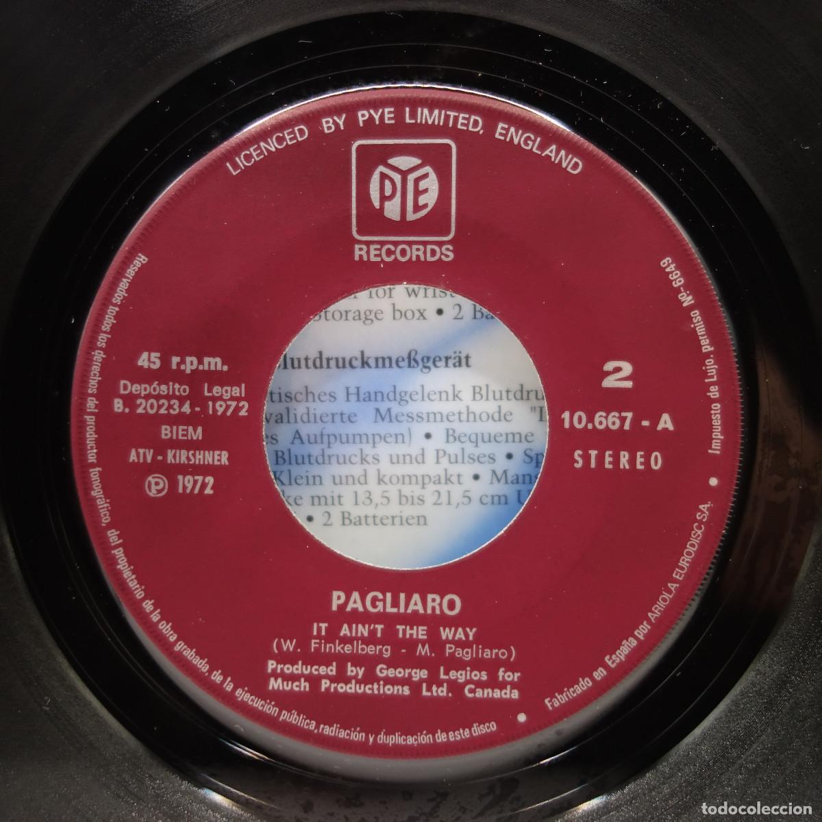 Discos de vinilo: PAGLIARO - RAINSHOWERS - Foto 5