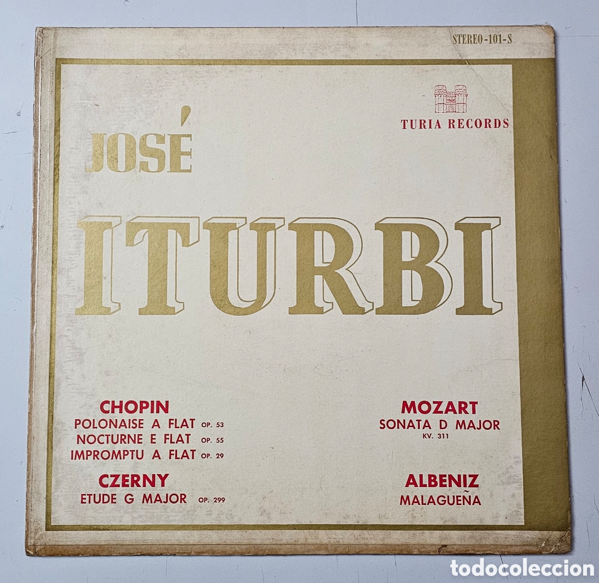 Discos de vinil: LP JOSE ITURBI Chopin Czerny Mozart Albeniz (US - Turia Records - 1973) EDICION USA