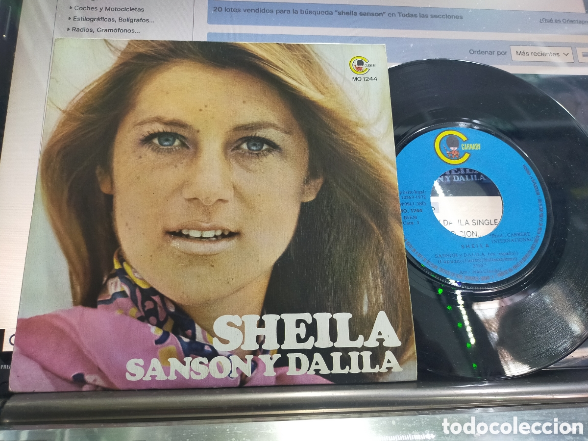 Disques de vinyle: Sheila single Sans&oacute;n y dalida Espa&ntilde;a 1972