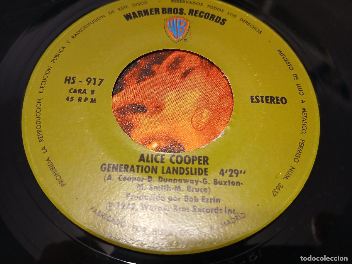 Discos de vinilo: Alice Cooper &ndash; Hello Hooray- (1973) single 7&rdquo; - Foto 3