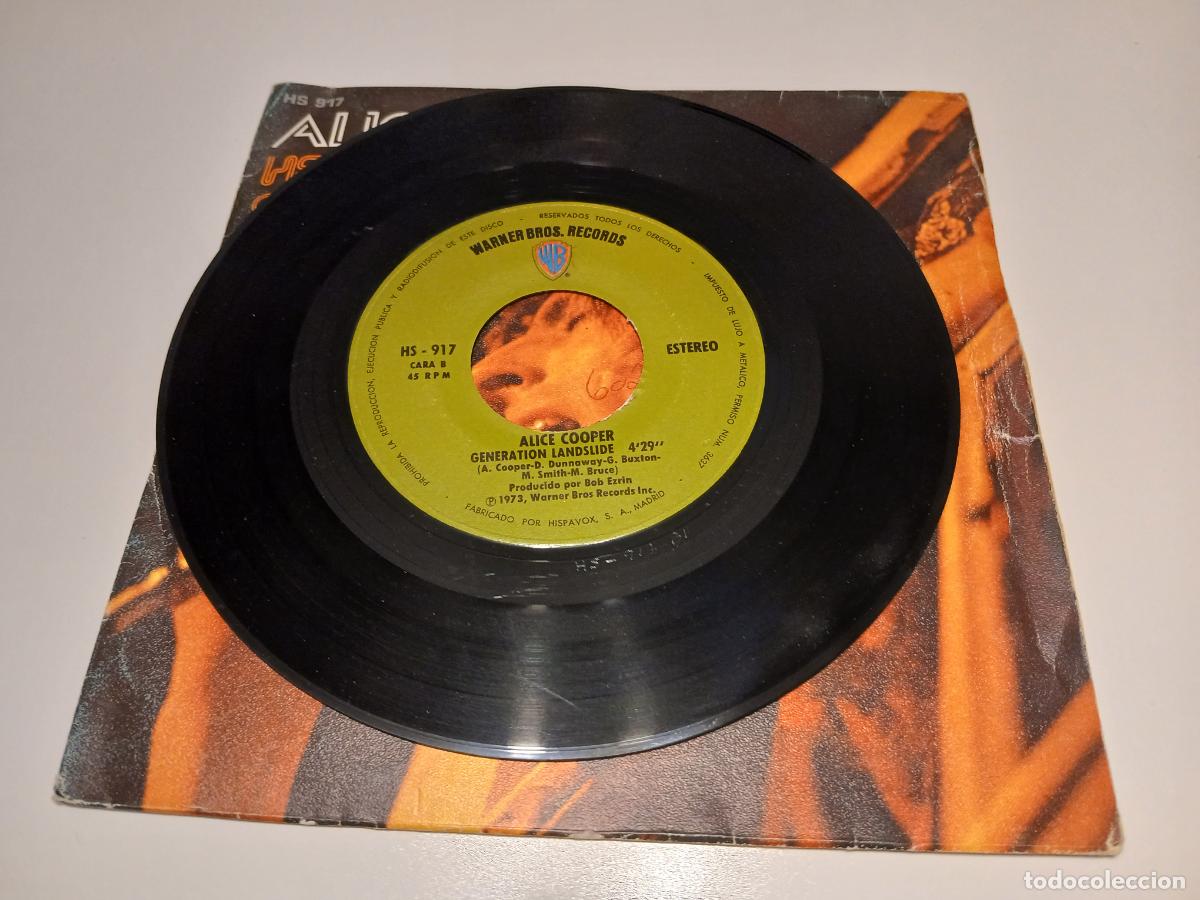 Discos de vinilo: Alice Cooper &ndash; Hello Hooray- (1973) single 7&rdquo; - Foto 4