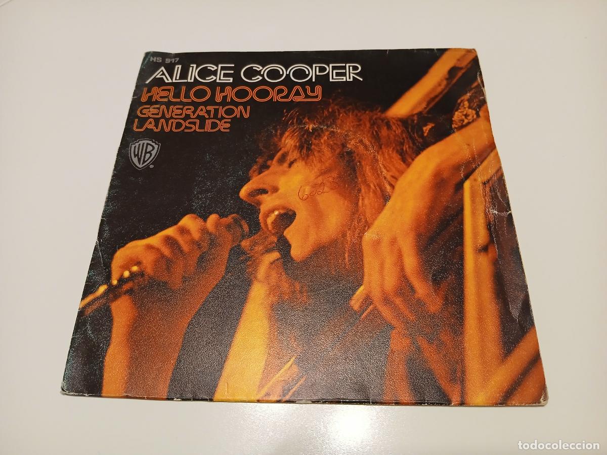Discos de vinilo: Alice Cooper &ndash; Hello Hooray- (1973) single 7&rdquo; - Foto 1