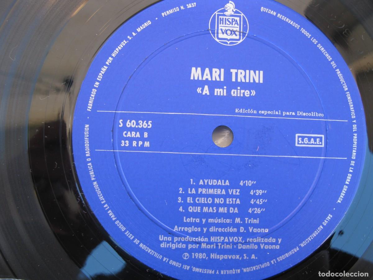 Discos de vinilo: LP - MARI TRINI - A MI AIRE - HISPAVOX - A&Ntilde;O 1979. - Foto 4