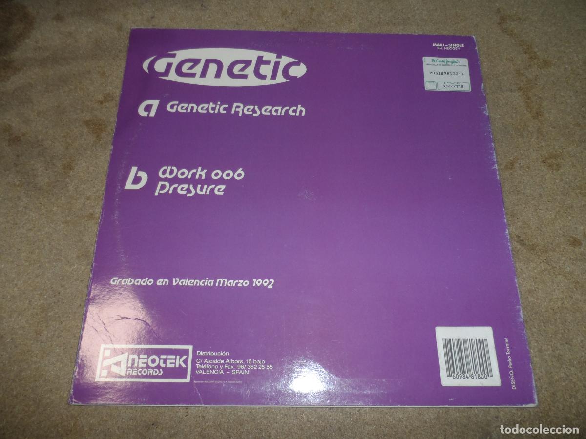 Discos de vinilo: GENETIC - GENETIC RESEARCH (SPAIN 1992) - Foto 2