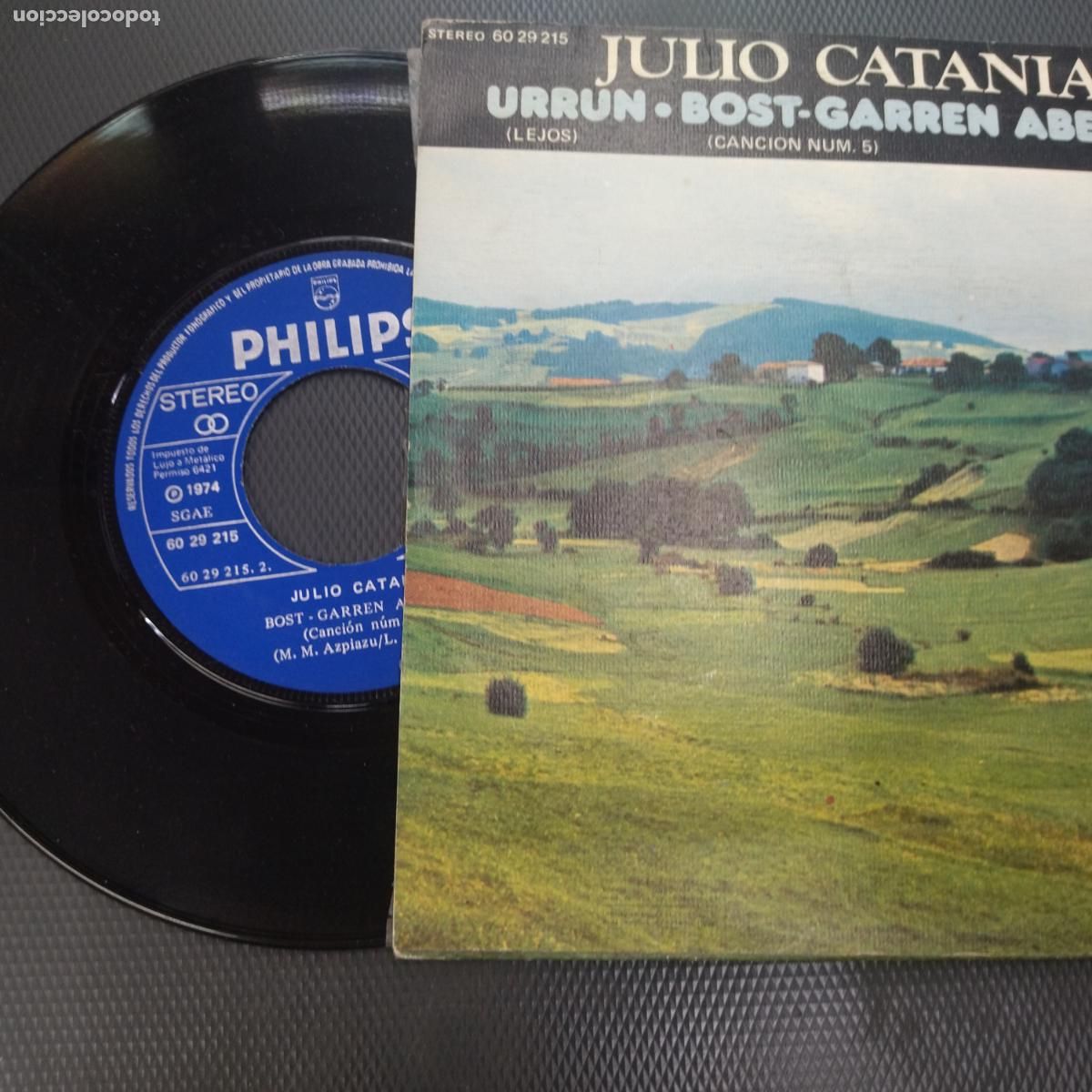 Discos de vinilo: SINGLE DISCO VINILO JULIO CATANIA URRUN - Foto 2