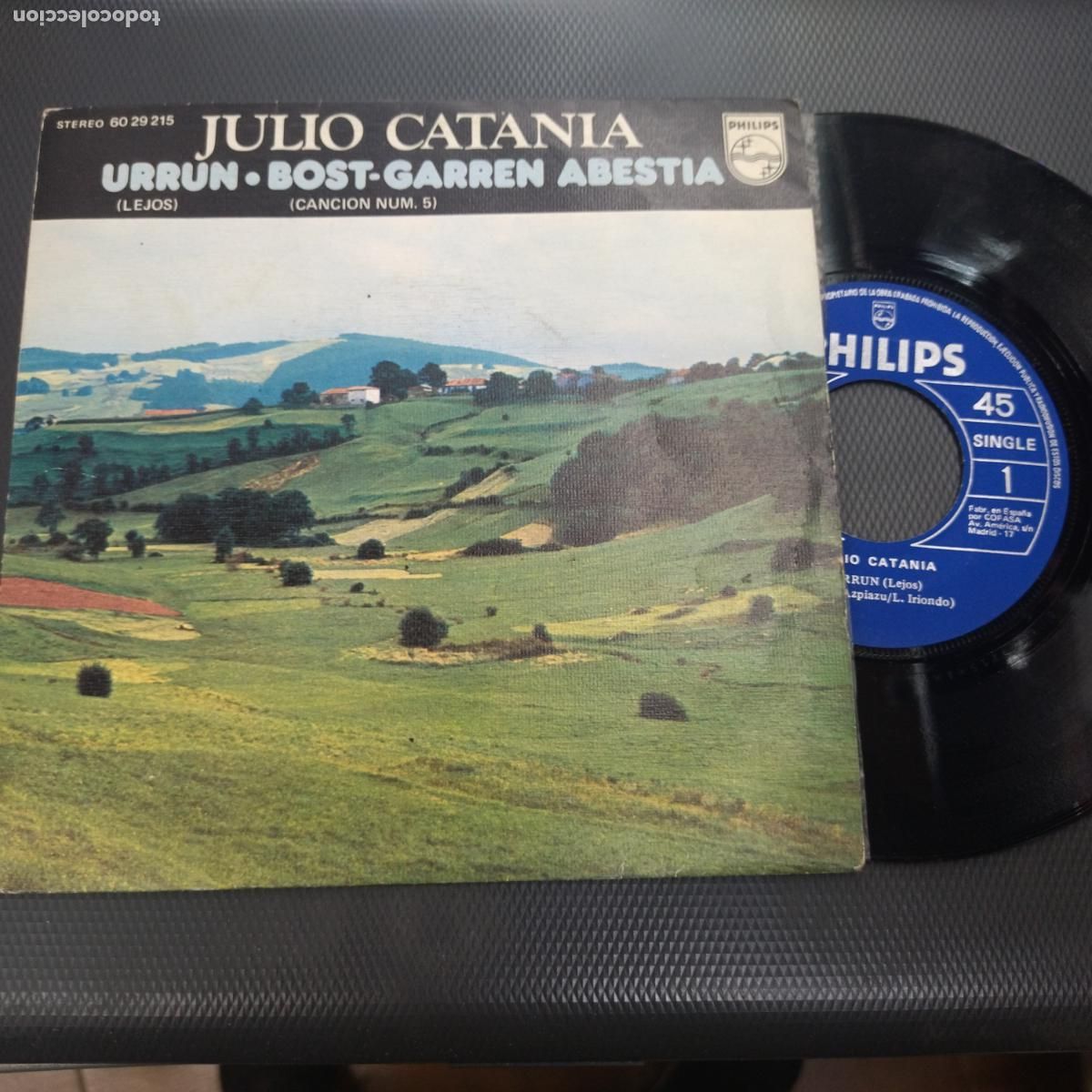 Discos de vinilo: SINGLE DISCO VINILO JULIO CATANIA URRUN - Foto 1