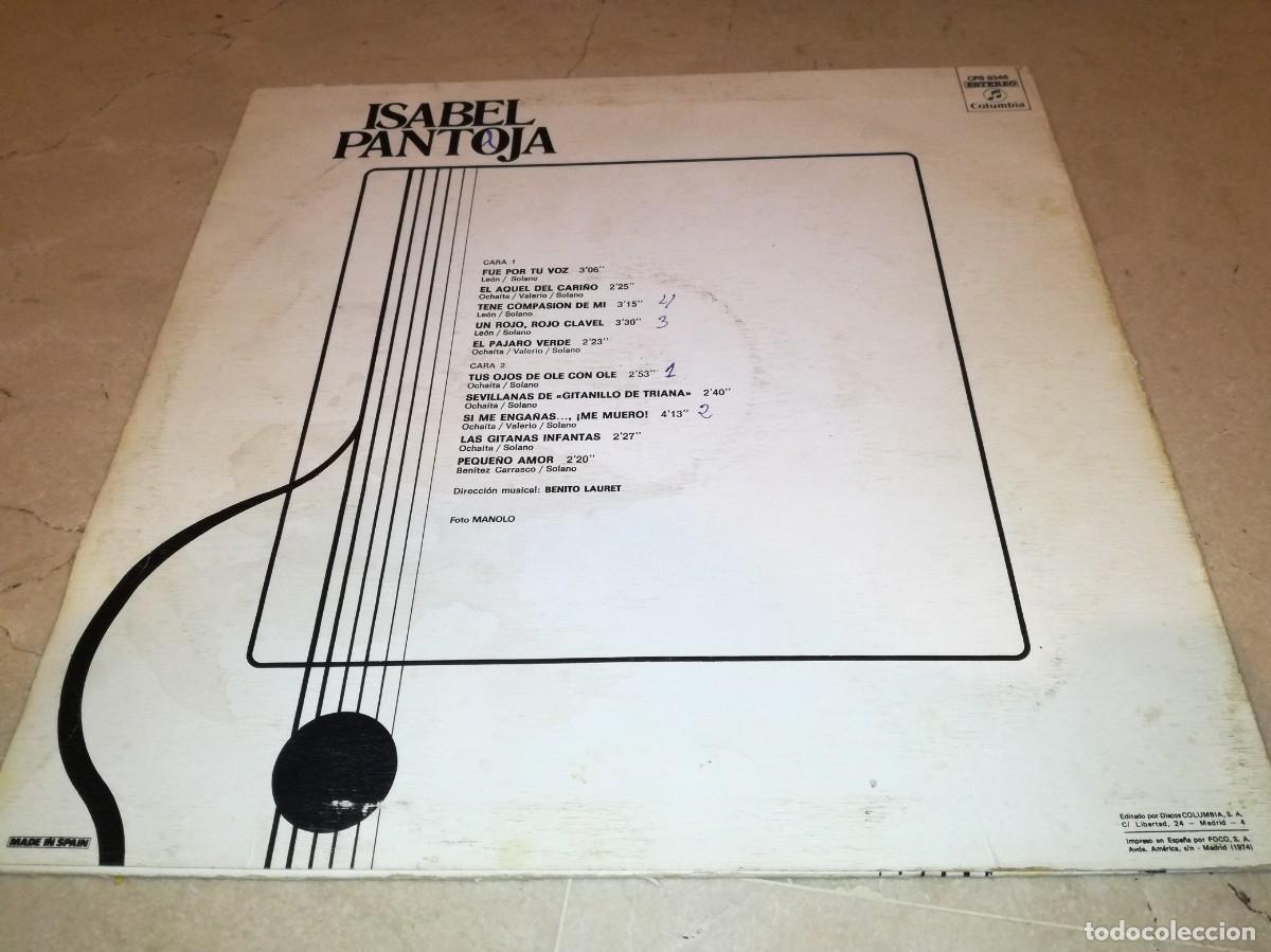 Discos de vinilo: ISABEL PANTOJA-ORIGINAL 1974 - Foto 2