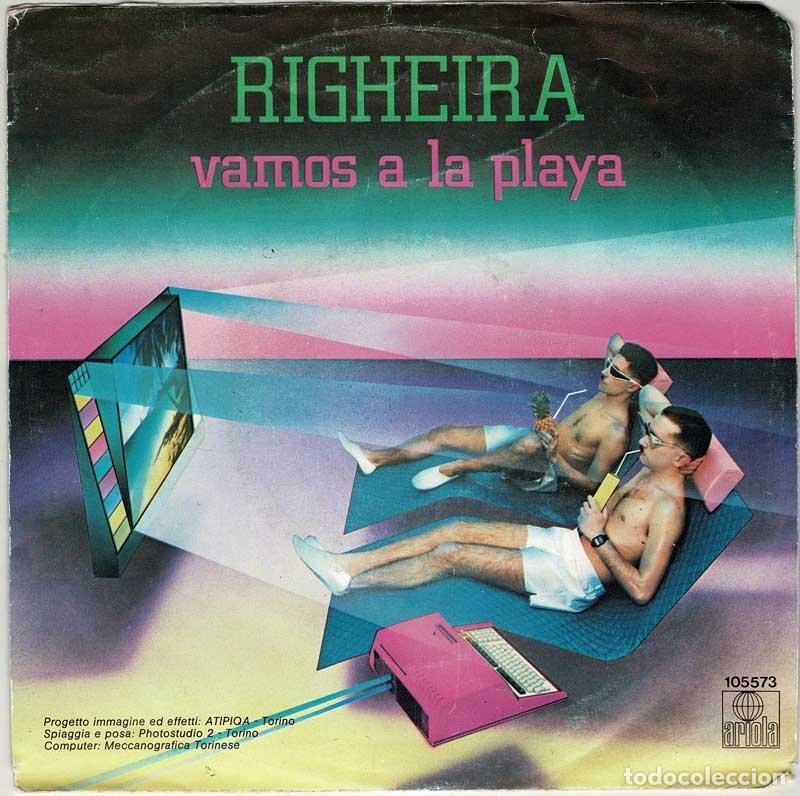 Discos de vinilo: Righeira - Vamos a la playa. Single - Foto 2