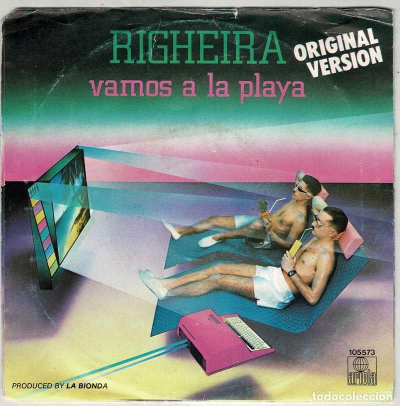 Discos de vinilo: Righeira - Vamos a la playa. Single - Foto 1