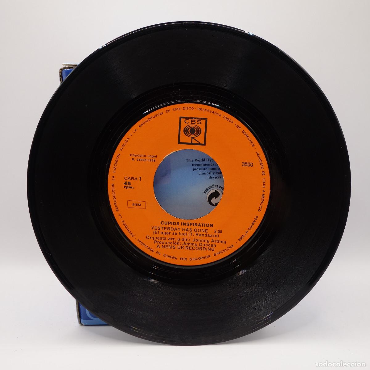 Discos de vinilo: CUPIDS INSPIRATION - YESTERDAY HAS GONE - Foto 5