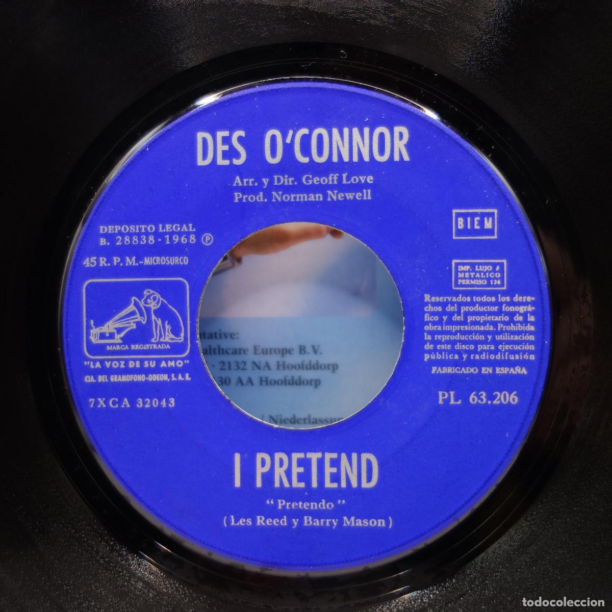 Discos de vinilo: DES OCONNOR - I PRETEND - Foto 6
