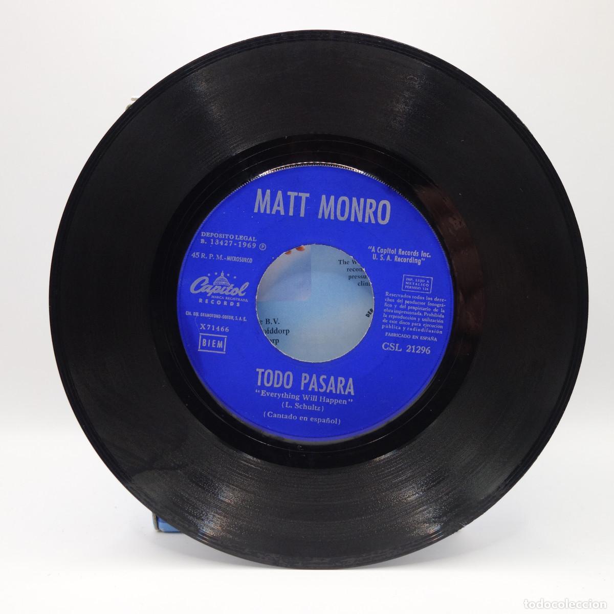 Discos de vinilo: MATT MONRO - TODO PASARA - Foto 3
